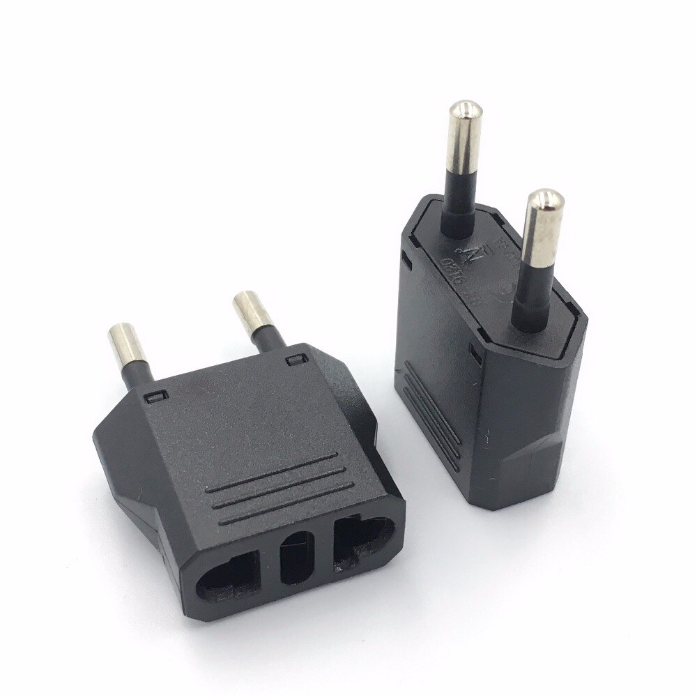 2pcs US USA to EU EURO Europe Travel Power Plug Adapter Charger Converter for USA converter
