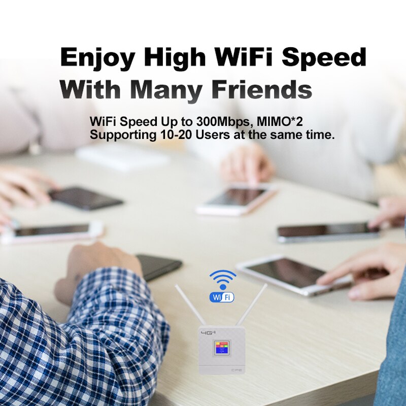 4G Lte Wifi Router Met Sim Card Slot CAT4 150Mbps Draadloze Cpe Fdd/Tdd Unlock Modem Externe antennes Wan/Lan RJ45