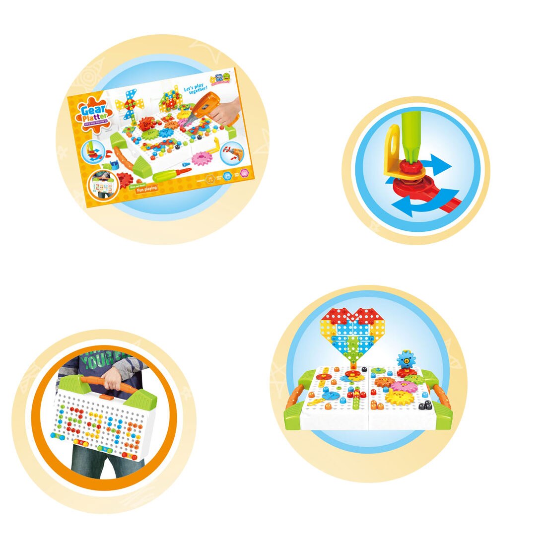 freundlicher Elektrische Bohrer Schraubendreher Puzzle Spielzeug 3D Bausteine Werkzeug Bausatz vorgeben Werkzeuge Spielzeug Bildung freundlicher Spielzeug -670A