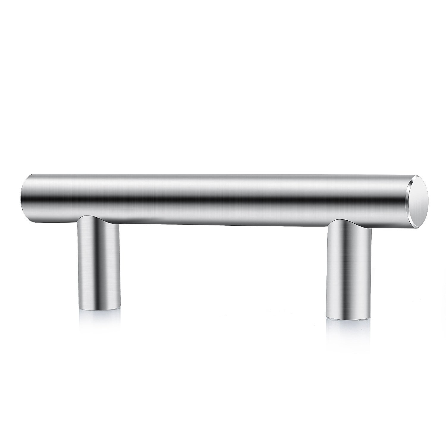 Pack With 20 Furniture / Cabinet / Drawer Handles Made Of Stainless Steel, Total Width 100Mm, T-Handle Center 64Mm