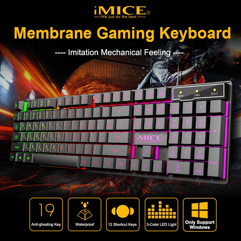 Gamer Keyboard And Mouse For Computer Pc RGB Gaming Keyboard Laptop Backlight Gamer Kit 104 Keycaps Russian Wired Usb Keyboard