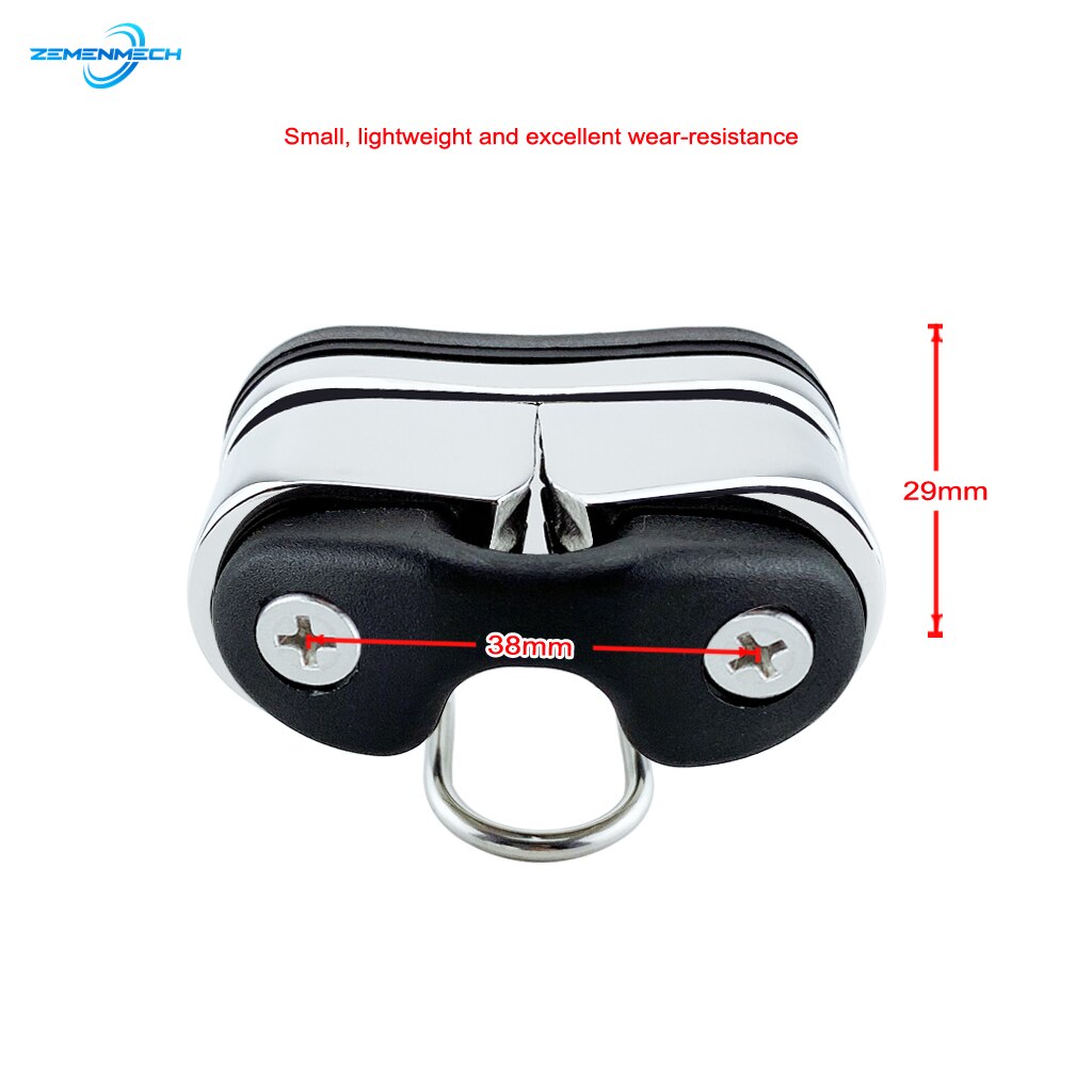 316 Stainless Steel Black Ball Bearing Cam Cleat Pilates Equipment Marine Boat Fast Entry Rope Wire Fairlead Sailing Accessories