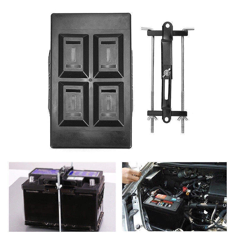Set Batterij Lade Accessoires Zwart + Zilver Klem Firm Metalen + Plastic Vervanging