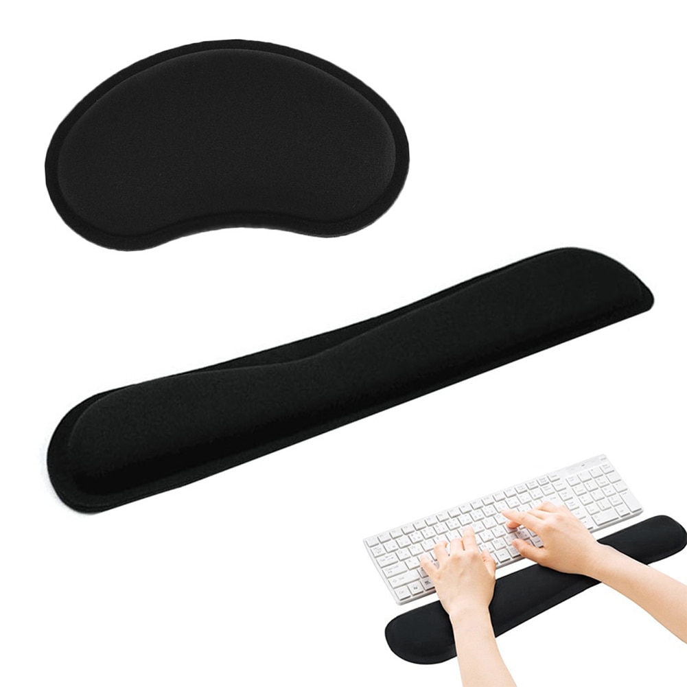 Ensemble de mousse à mémoire Durable Support de poignet de souris antidérapant/repose-poignet de clavier pour ordinateur de bureau en Stock