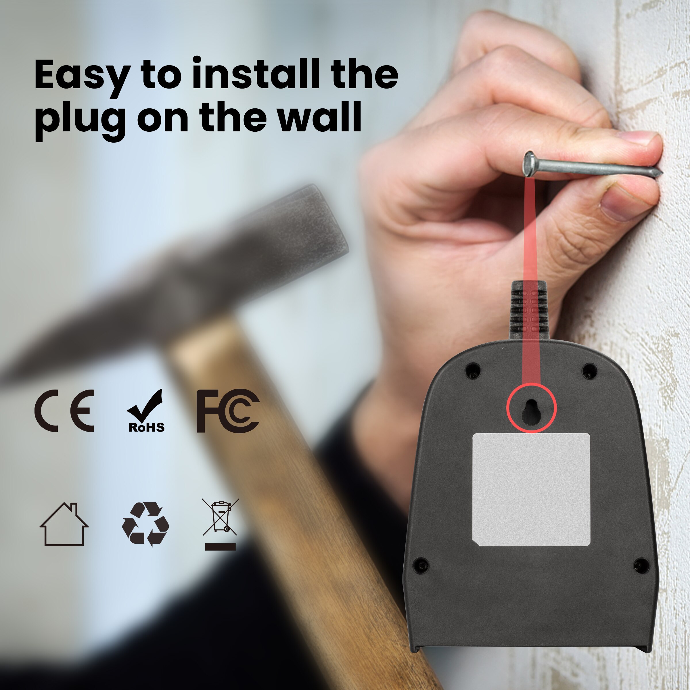 Tuya-enchufe inteligente IP44 para exteriores, enchufe con WiFi, resistente al agua, 2000W, controlador externo para la UE, Smart Life, Alexa y Google domótica