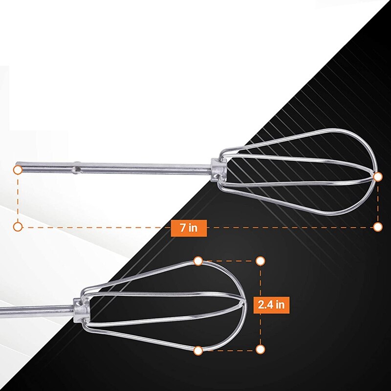 4 Pack Rvs Hand Mixer Turbo Beater Fit Voor Kitchenaid &amp; Whirlpool Mixers - KHM2B, W10490648, KHM5, KHM926