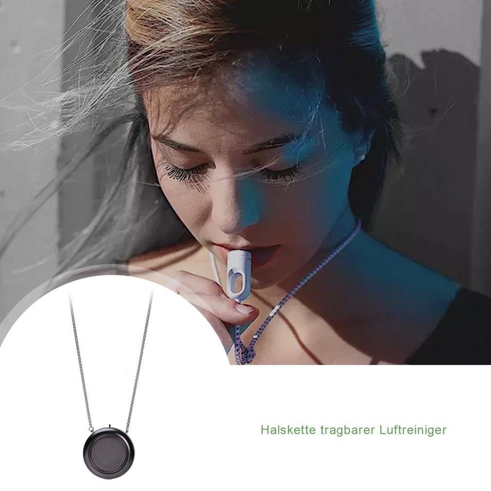 Air Purifier USB Portable Wearable Necklace Negative Ionizer Anion Air Cleaner Personal Wearable Necklace