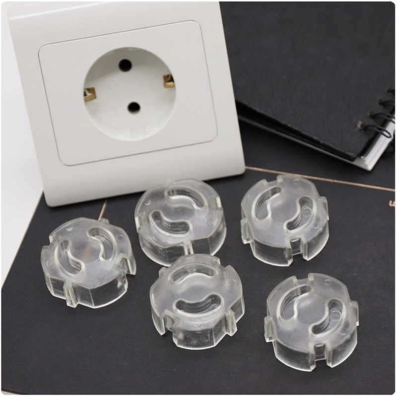 10Pcs Eu Transparante Baby Veiligheid Stopcontact Cover Stekkers Power Socket Guard Kids Bescherming Anti Elektrische Shock Protector