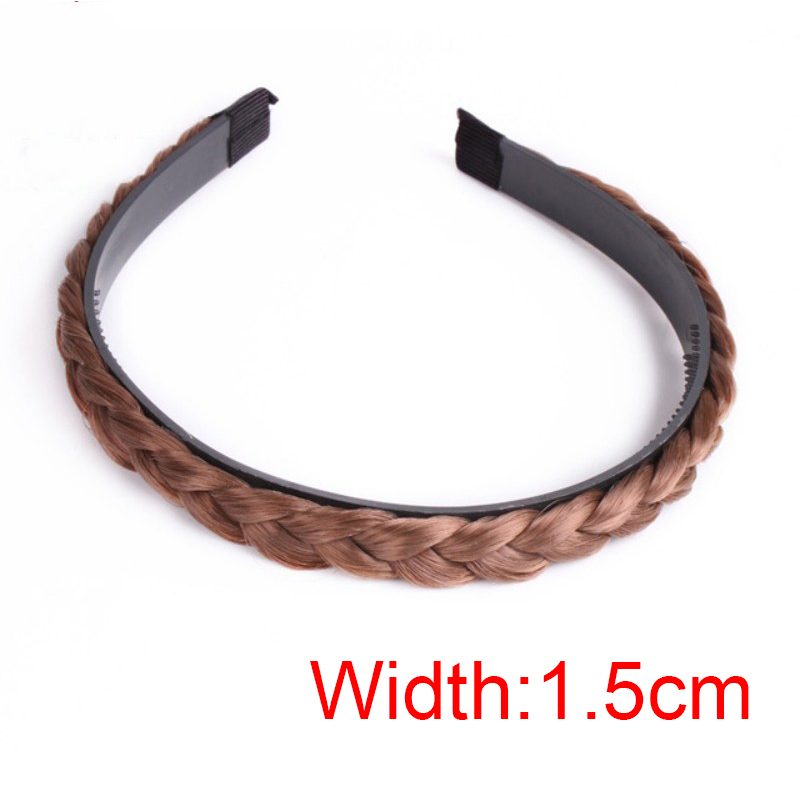 Meisjes Haarband Fishbone Gevlochten Pruik Twist Vlecht Haarband Hoofdband Haarspeld Bohemen Antislip Hoofdtooi Bridal Vrouwen Haar Accessoires: Goud