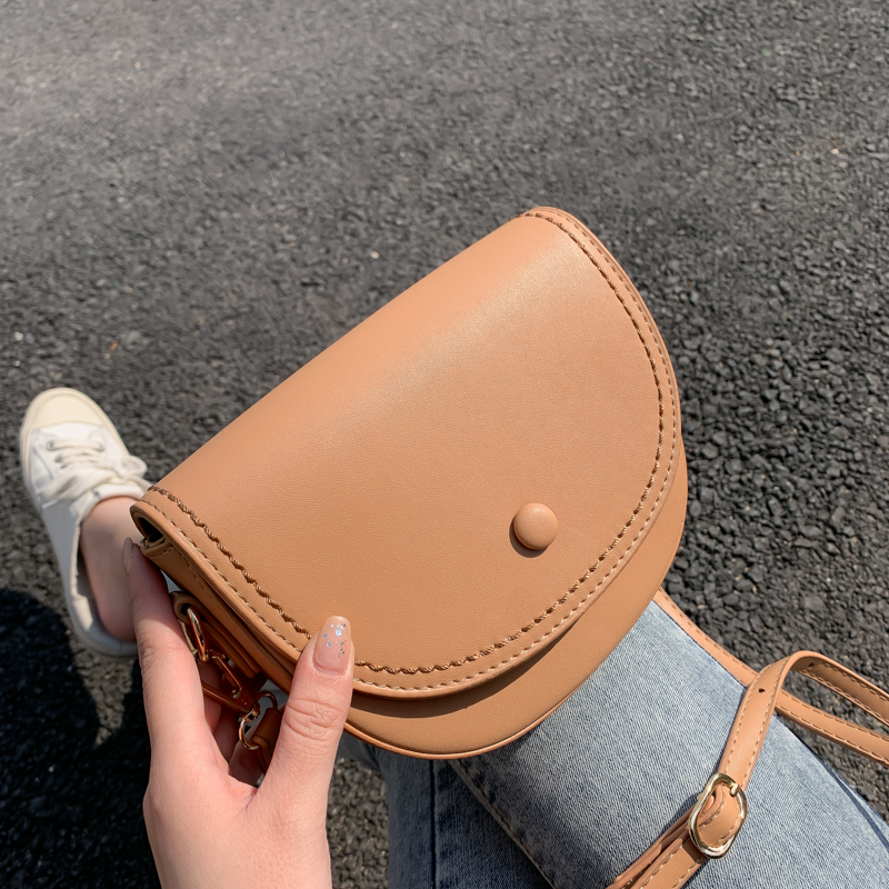 Solid Colors PU Leather Crossbody Bags For Women Small Shoulder Bag Female Handbags And Purses Sac A Main Femme: Khaki