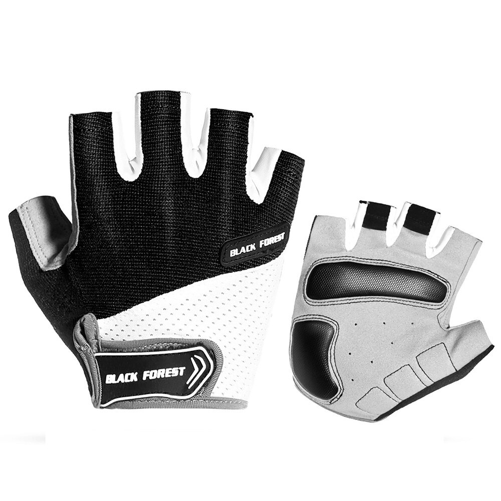 Guantes de ciclismo antideslizantes transpirables de dedo completo Unisex a prueba de golpes usable para Fitness deporte bicicleta accesorios deportivos mtb Guantes: Black / L