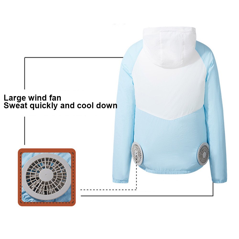 Cooling Jackets for Outdoor Summer Air Conditioning Fan Clothes USB Pure Cotton Heatstroke Proof Coat for Men Woman