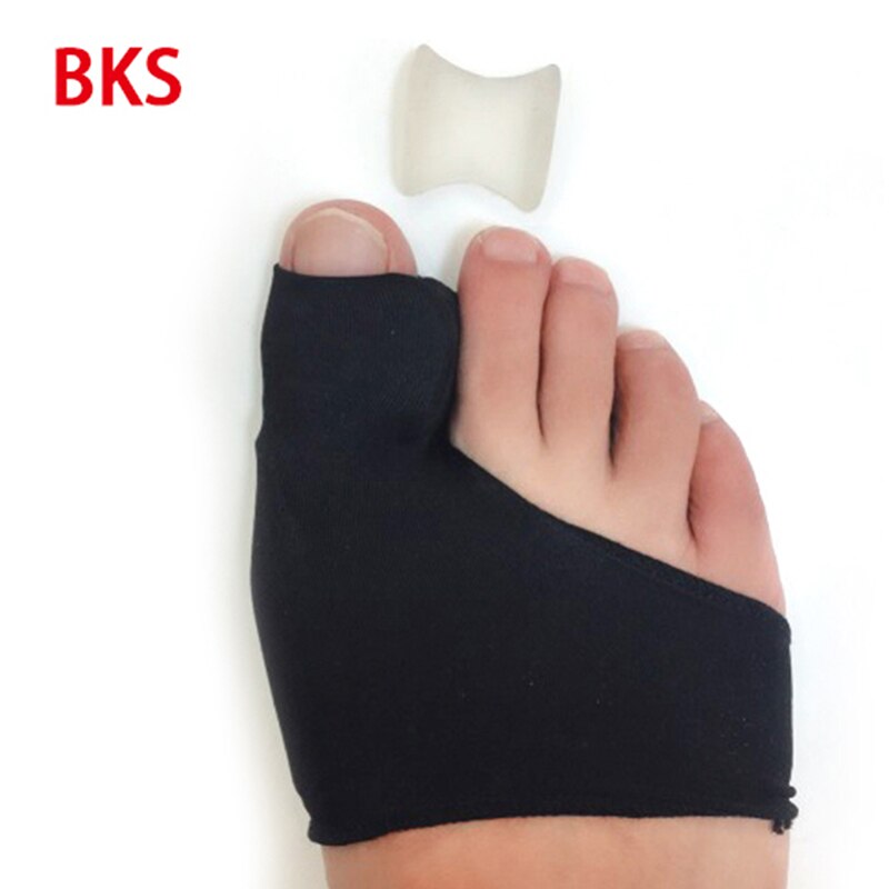 1 paar Toe Separator Hallux Valgus Bunion Corrector Orthesen Fuß Knochen Daumen Teller Korrektur Socke Haarglätter Brace 2 Größe: Black S