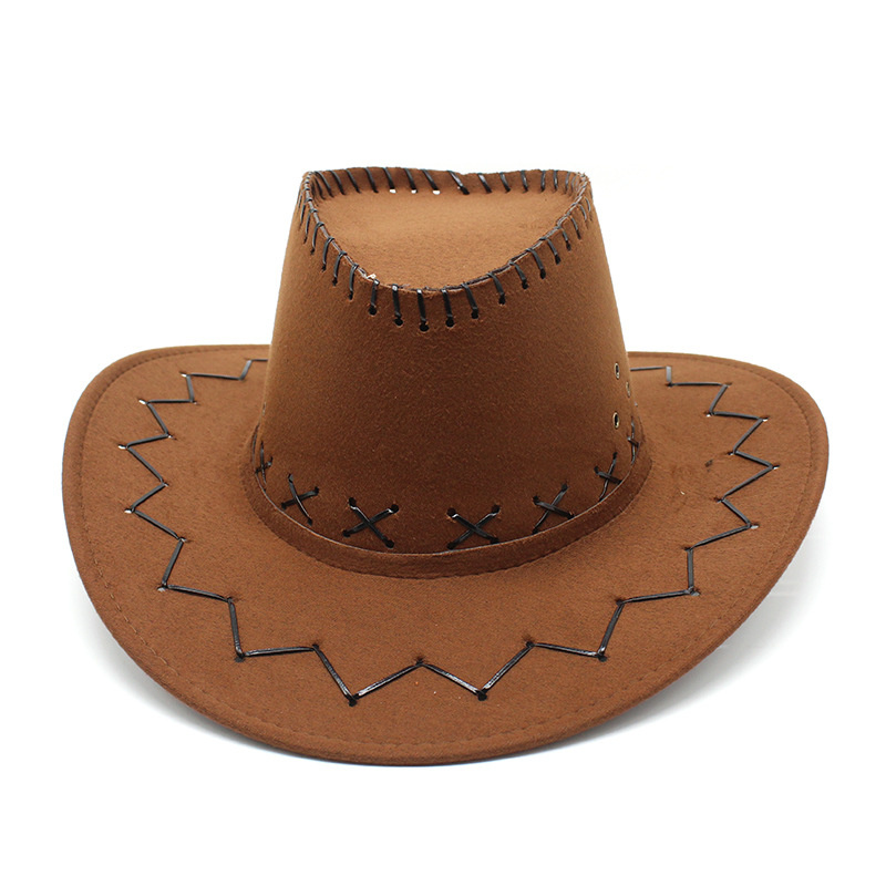 Summer Western men Fedoras Cowboy Hat Suede Cowboy Hat For Gentleman Cowgirl Jazz Cap With Gentleman Suede Sombrero Cap