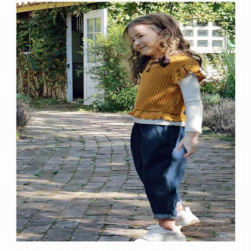 Pull tricoté en dentelle pour bébé fille, gilet, vêtements d'hiver, collection automne-hiver , E20592