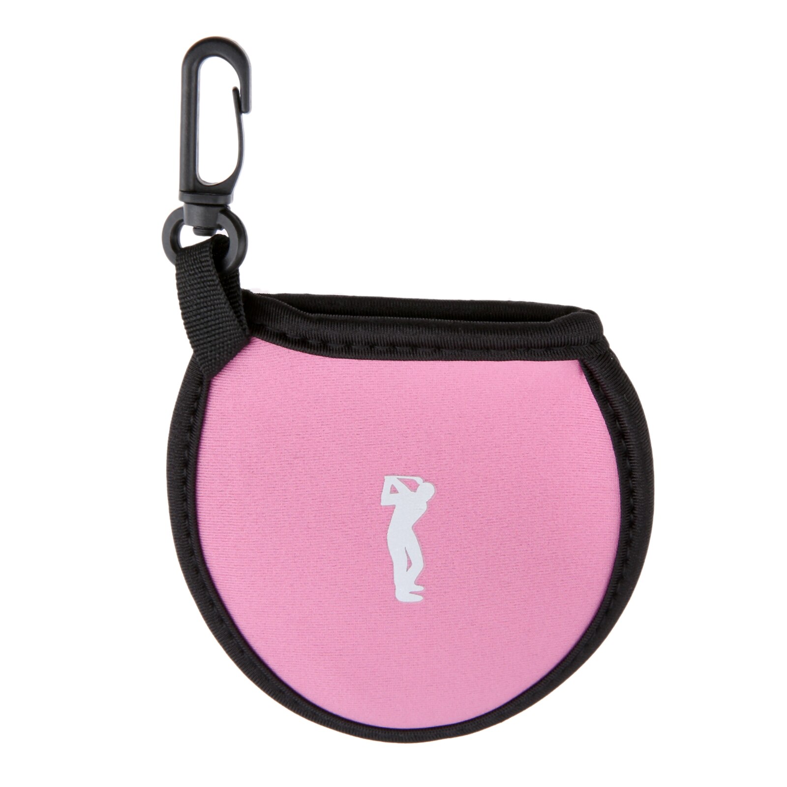 Bolsas portátiles de neopreno para pelotas de Golf, soporte de tee de Golf, bolsa de almacenamiento con Clip de cintura pequeña, soporte de hasta 2 pelotas para accesorios de entrenamiento: Pink