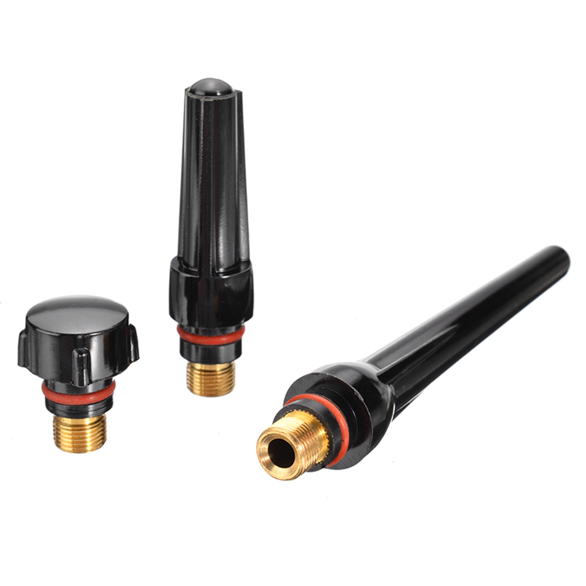 3pcs Tig Welding Torch Back Cap 57Y02 57Y03 57Y04 Long Medium Short Back Caps Kit For WP-17/18/26 Series