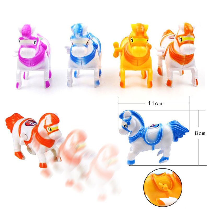 Wind Up Clockwork Paard Speelgoed Educatief Developmental Springen Paard Grijpen