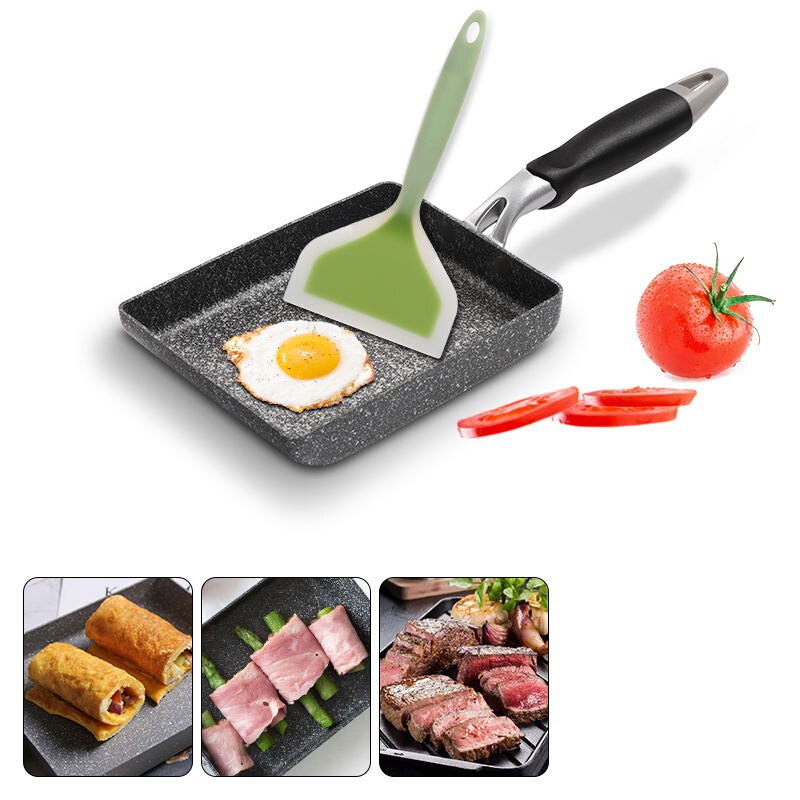 Japanse Stijl Omelet Tamagoyaki Thuis Ontbijt Aluminium Koekenpan Keuken Non-stick Maifanite Steen Kleine Koken Tool
