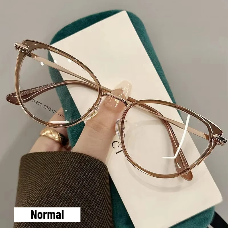 2025 Katze Auge Photochrome Myopiebrille für Frauen draussen Farbwechsel UV-Schutz Sonnenbrille Nahsichtbrille: Schwarz / +150