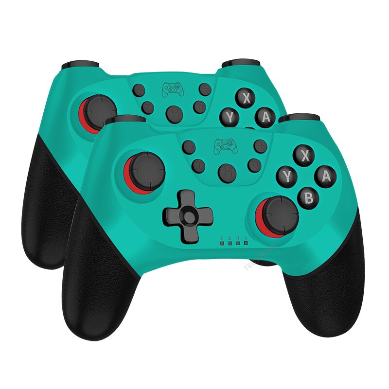 Mando inalámbrico con bluetooth para Nintendo Switch Pro, controlador joystick de juego para consola Switch con 6 ejes: Green-2