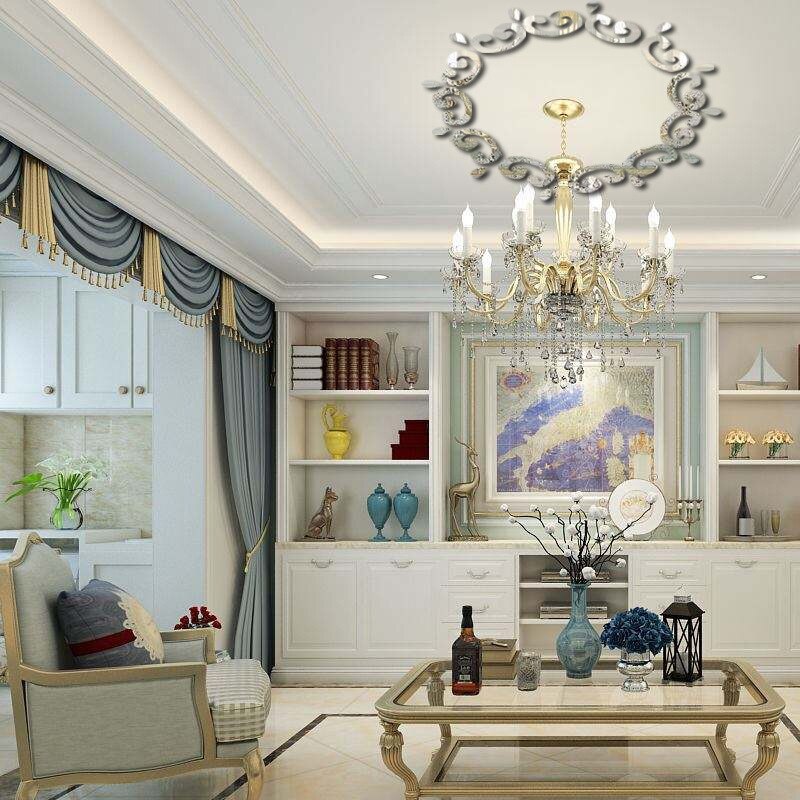 Pegatina de espejos de pared 3D, decoración para el hogar, decoración para el baño, bricolaje, extraíble para el hogar, sala de estar, calcomanías de techo, adornos artísticos