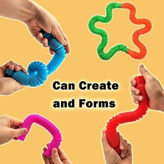 Giocattoli colorati per tubi Pop Fidget per bambini strumenti sensoriali per giocattoli pieghevoli educativi antistress