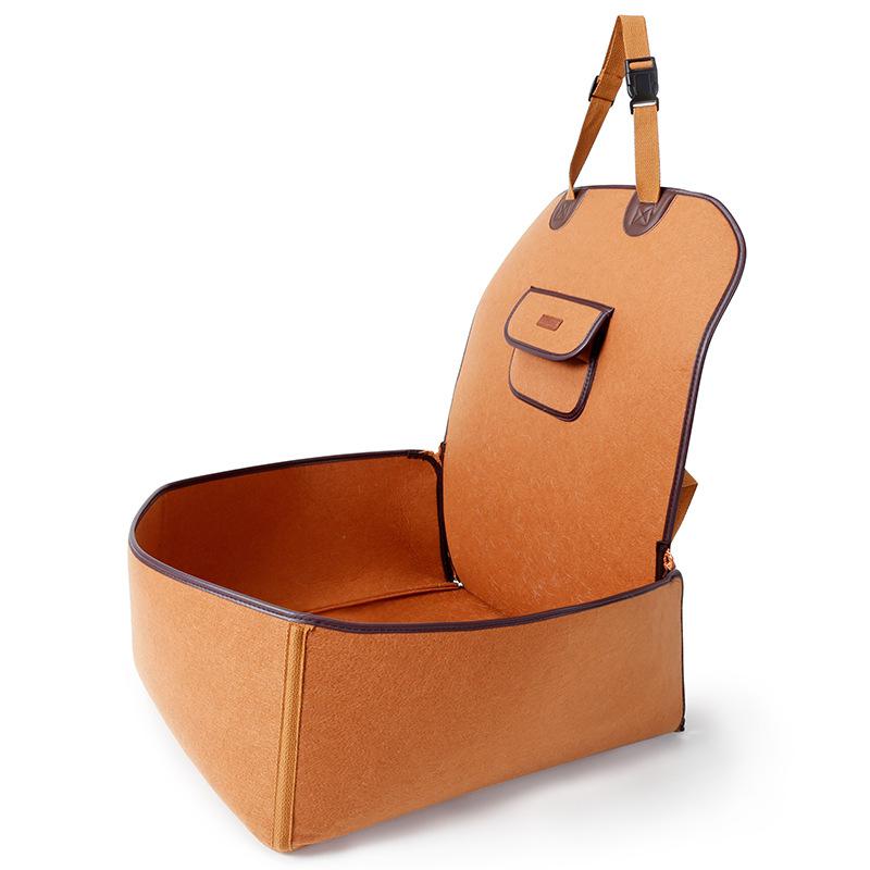 Retro Hond Autostoel Hond Reizen Hangmat Transporter Guard Hond Autostoel Honden Mand Voor Kleine Middelgrote Honden In De auto: brown