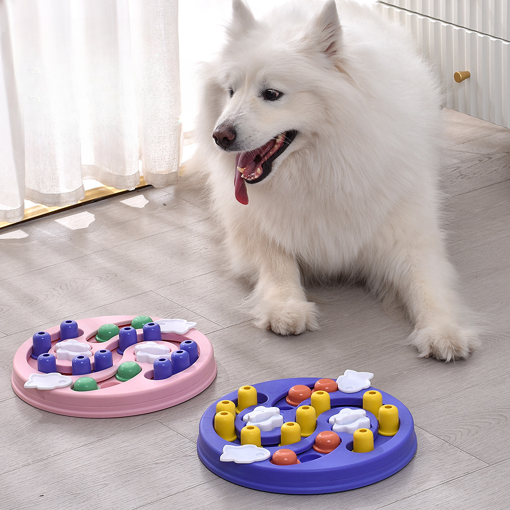 Jouets Puzzle pour chiens, mangeoire lente interactive, augmentation des chiots, distributeur de nourriture IQ, manger lentement, bol antidérapant, jeu d'entraînement pour animaux de compagnie, chat et chiens