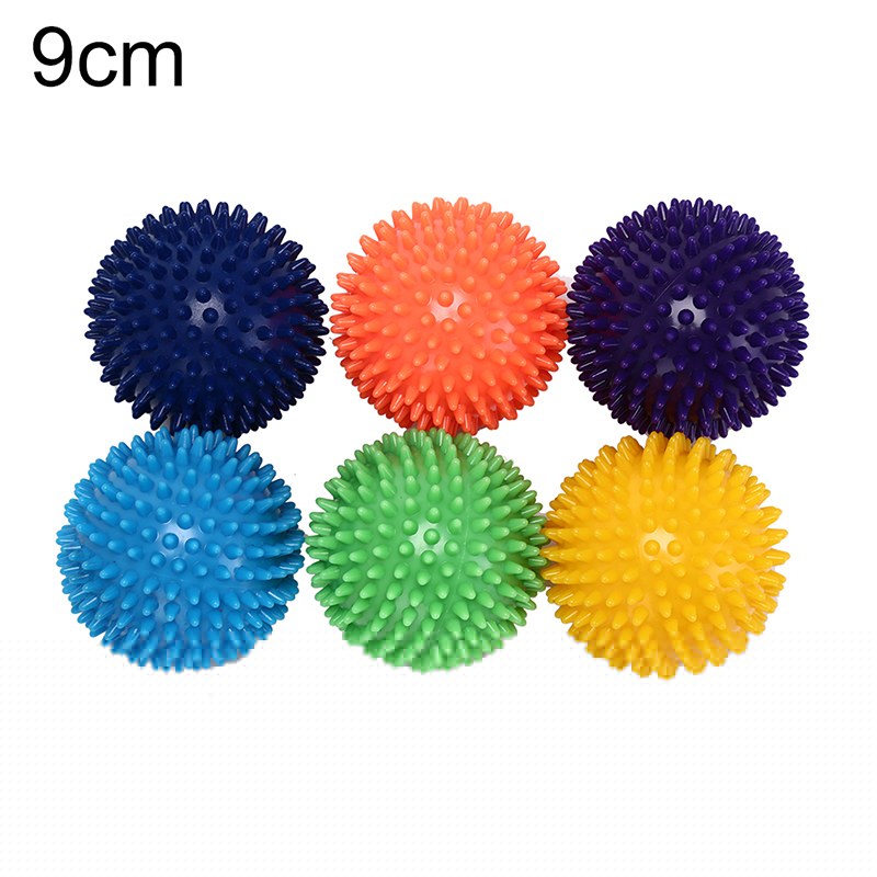 7/7.5/9cm fods spidse massagebold triggerpunkt sport fitness hånd fod smertelindring muskel afslapningsapparat unisex randomcolor: C