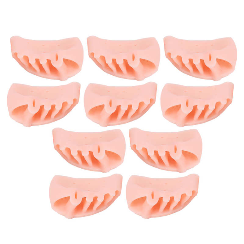Voet Duim Eversie 5 Paar Siliconen Voet Duim Eversie Corrector Toe Orthese Separator Overlap Splitter Teen Juiste Separator: color