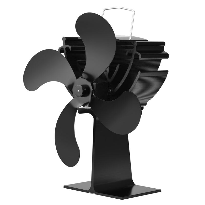 Brændeovn miljøvenlig ventilator 4 blade varmedrevet brændeovn pejs blæser ultra støjsvag ingen batteri eller elektricitet