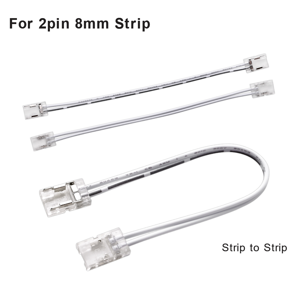 5pcs Solderless LED Connector Transparent for 2pin 3pin 4pin 5pin 6pin FOB COB DIM RGBW RGB CCT SMD LED Strip: Lavender