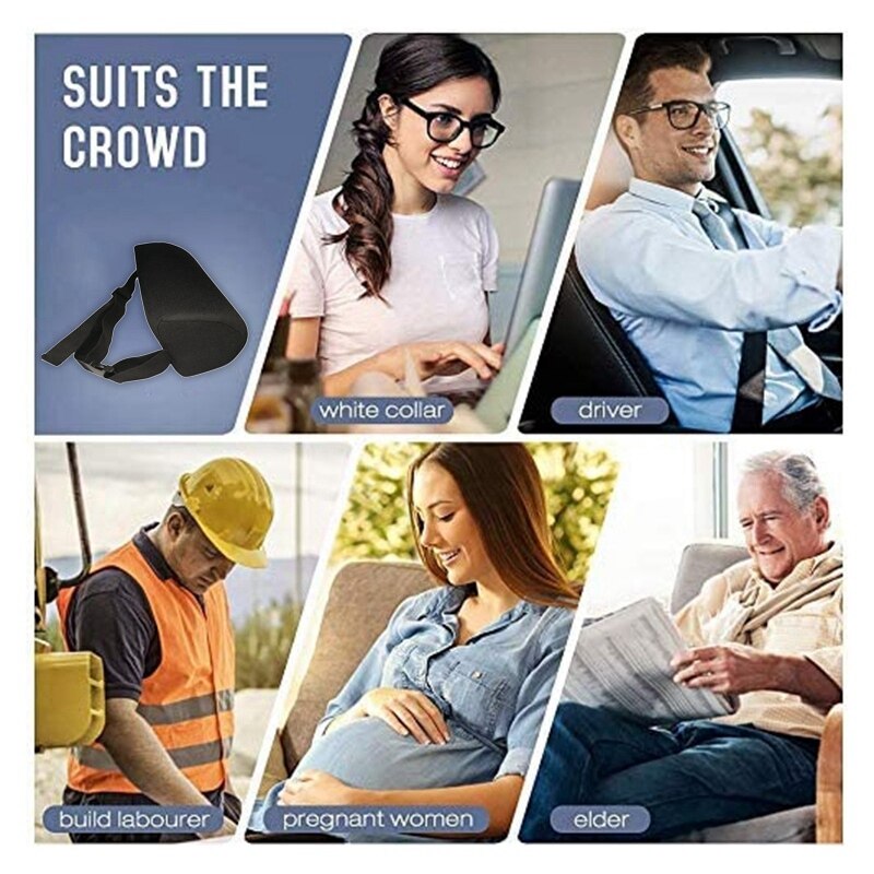 Upgraded Lumbar & Back Support Pillow, D Shape Lumbar Roll for Chair, Ergonomic Lower Back Cushion for Office Chair&Car