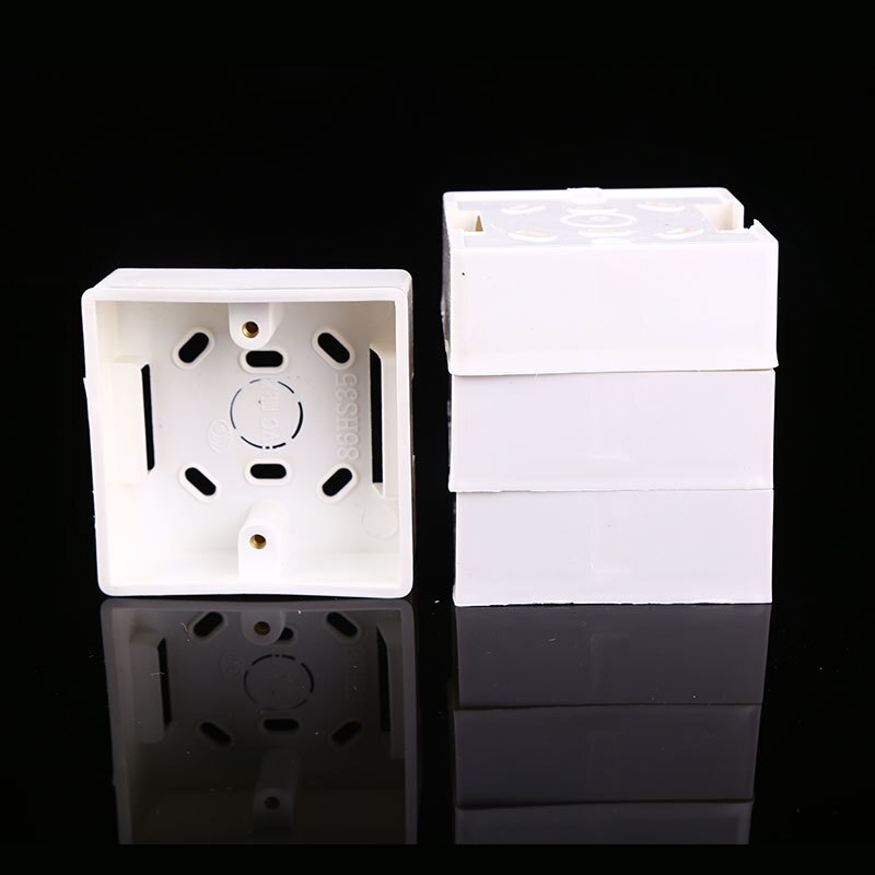 Bottom Box Outlet 86mm back White Wall Box Plastic Flame retardant materia Universal Mounting Socket/exit button,min:1pcs