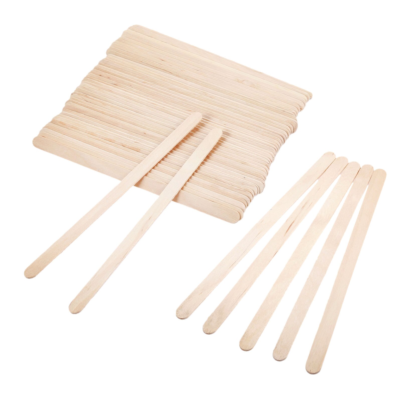 50 stuks /10 stuks houten stokjes natuurlijke/veelkleurige staven ijsstokjes diy knutselen handgemaakt educatief speelgoed 150mm-200mm: 180 x 10mm natuurlijk