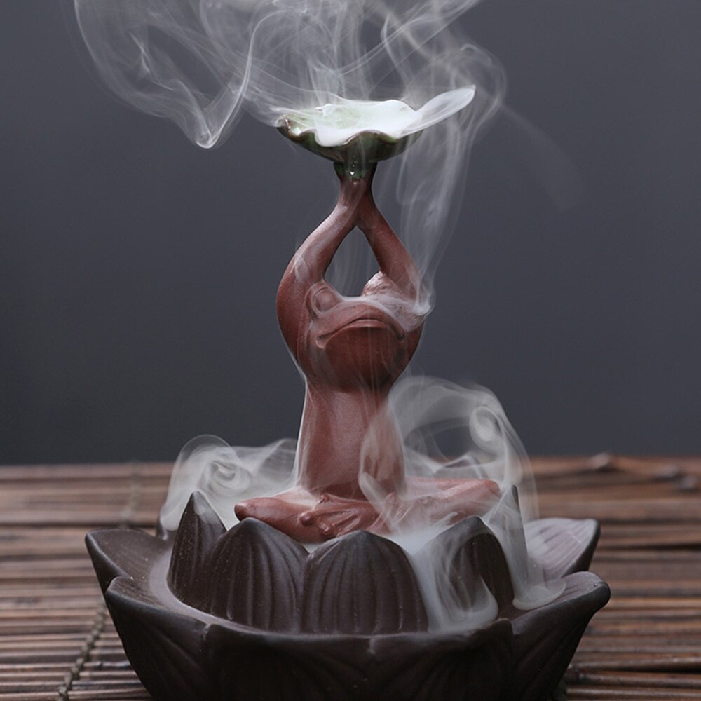 Ceramic Backflow Incense Holder Incense Cone Burner Home Aromatherapy Ornament