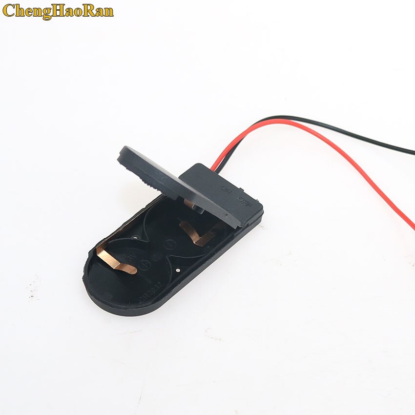 1pcs CR2032 Button Coin Cell Battery Socket Holder Case Cover With ON/OFF Switch 3V x2 6V battery Storage Box Black White