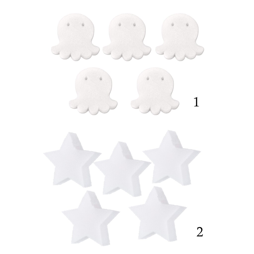 Esponja absorbente de aceite para Spa, esponjas de espuma de pulpo/Estrella, 5 piezas