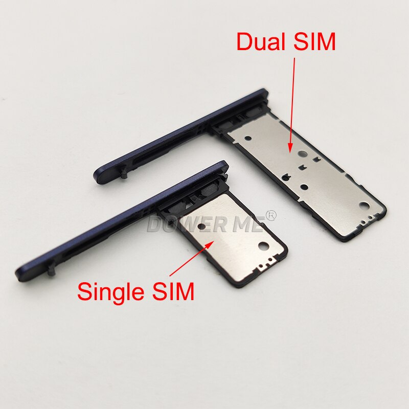 Dower Me Enkele Dual Sim Card Holder Reader Sim Tray Slot Met Cover Voor Sony Xperia 10 I3113 I3123 I4113