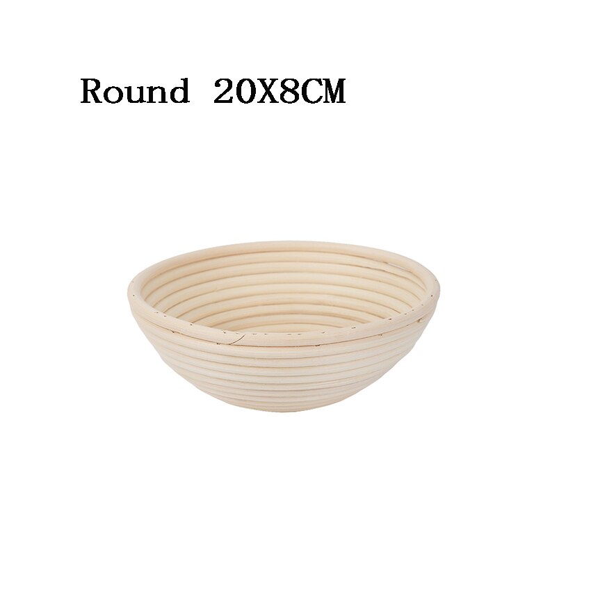 Natuurlijke Brood Proofing Mand Ovale/Ronde Rotan Rieten Deeg Gisting Manden Thuis Bakken Tools Keuken Accessoires: Round20X8CM