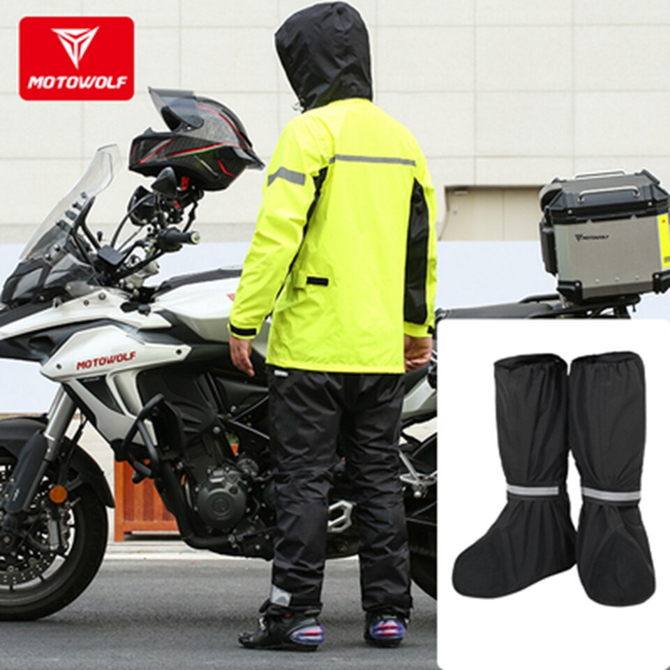 Motowolf – poncho universel pour moto et vélo électrique, combinaison d'été, imperméable, résistant à la pluie, pour hommes et femmes: Yellow-shoe cover / XXL