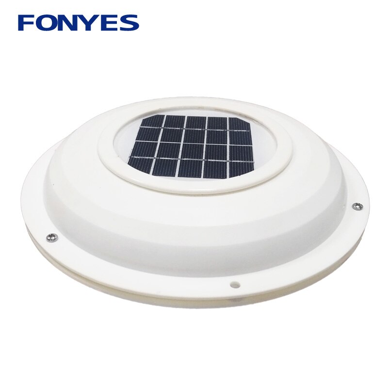 Ventilateur solaire, extracteur d'air, pour caravanes, bateau, camping-car, maison, maison, maison verte: White