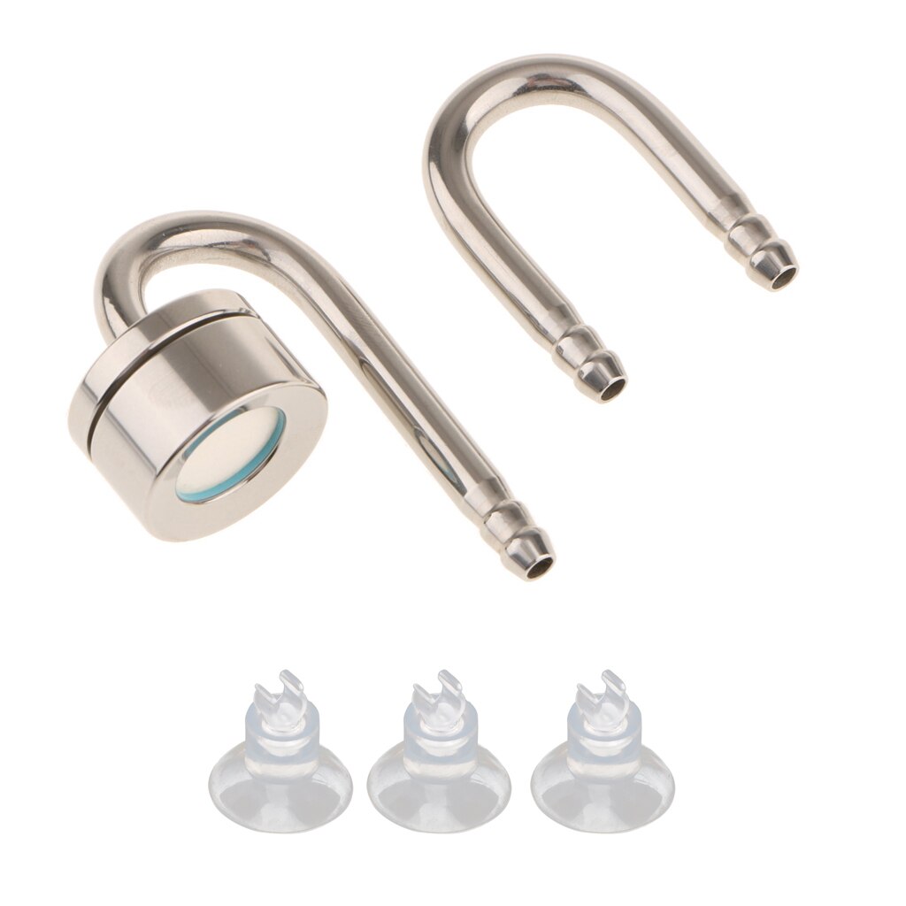 U Shape Stainless Steel Aquarium CO2 Diffuser Carbon Dioxide Reactor Sucker