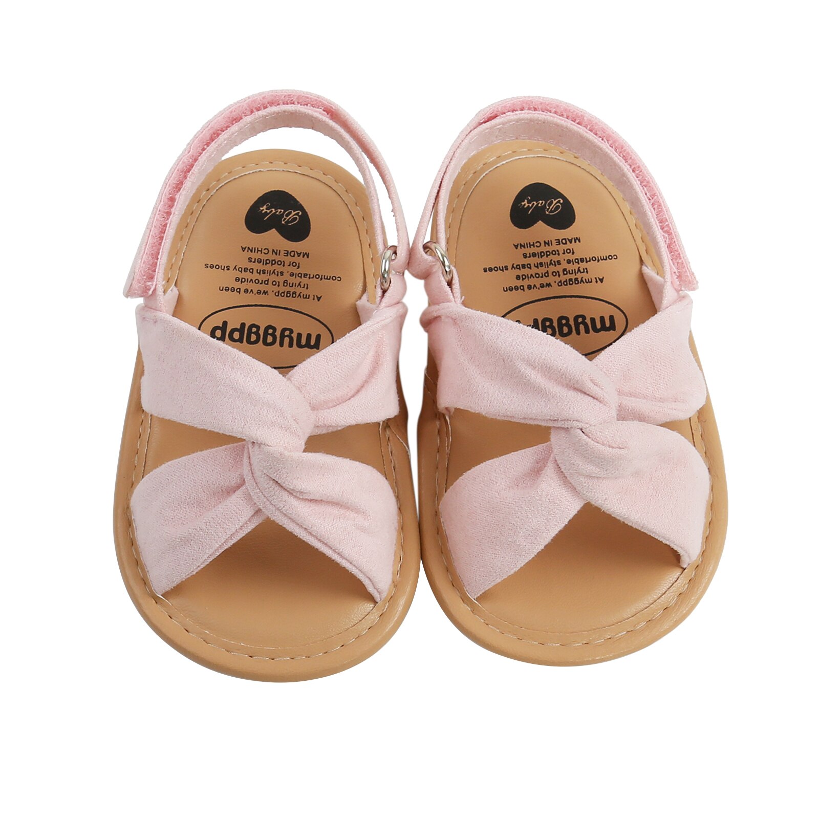 Ademende Zomer Baby Meisjes Sandalen, Peuters Eenvoudige Stijl Effen Kleur Zachte Zool Schoenen Outdoor Indoor Prewalker: Roze / 0-6 months