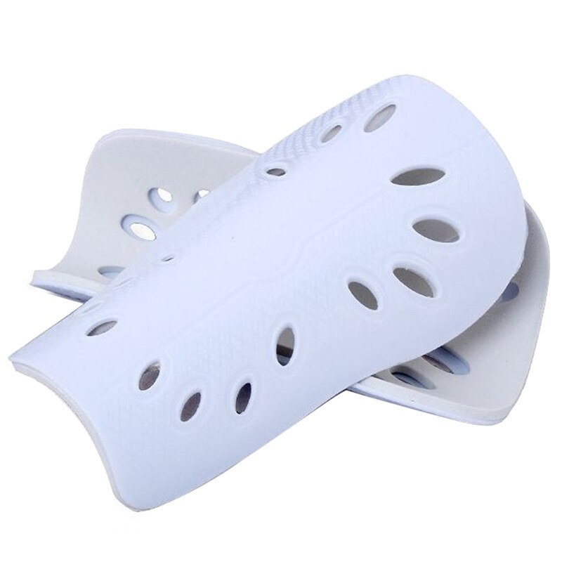 1 pair Soccer Training Shin Guards Pads Football Protective Leg Protector Sports Skating Shin Brace Caneleira: White