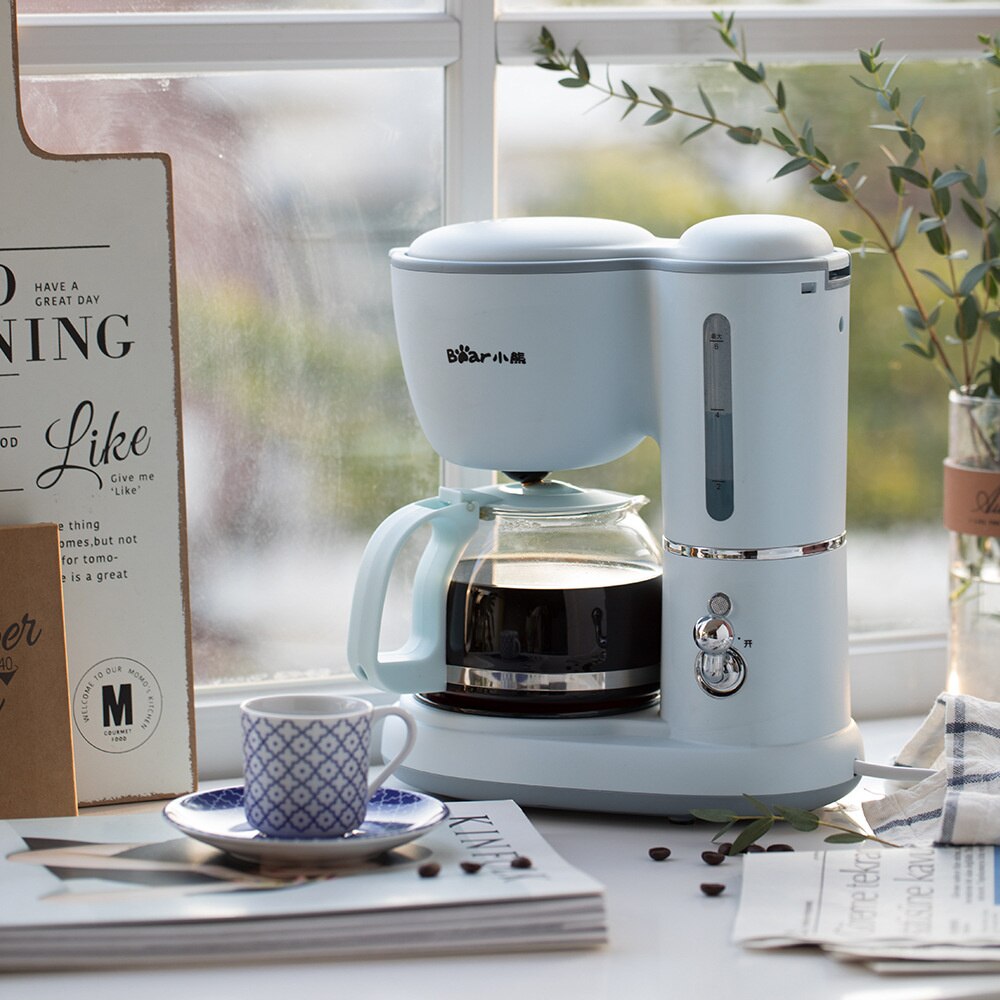 Bear – cafetière américaine pour la maison, petite cafetière automatique, théière à fleurs, double usage, boisson chaude