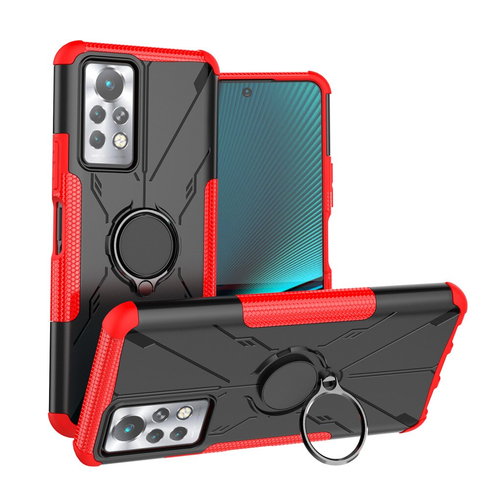 For Infinix Note 11 Case Luxury Ring Back Cover Stand Armor ShockProof Case For Infinix Note 11 Pro Note11 Phone Case: Infinix Note 11 / red