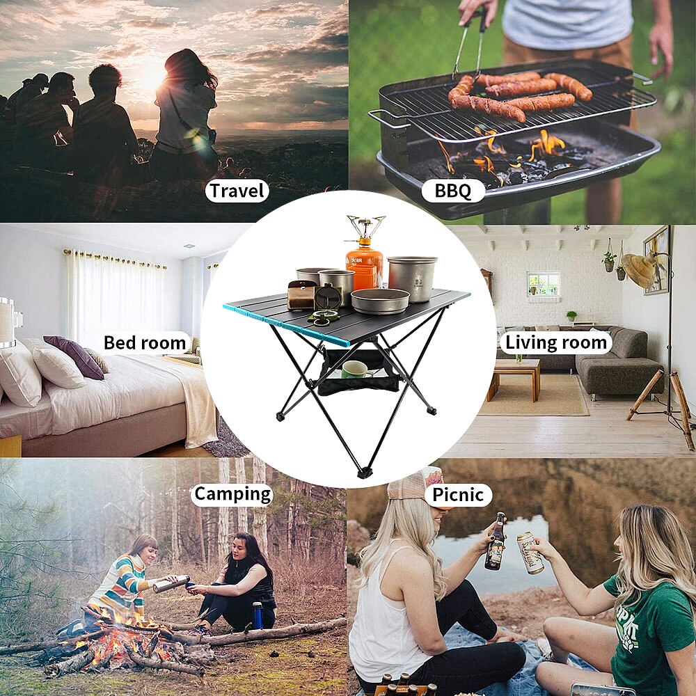 Outdoor Camping Portable Folding Oxford Cloth Camping Table Folding Table Portable Outdoor