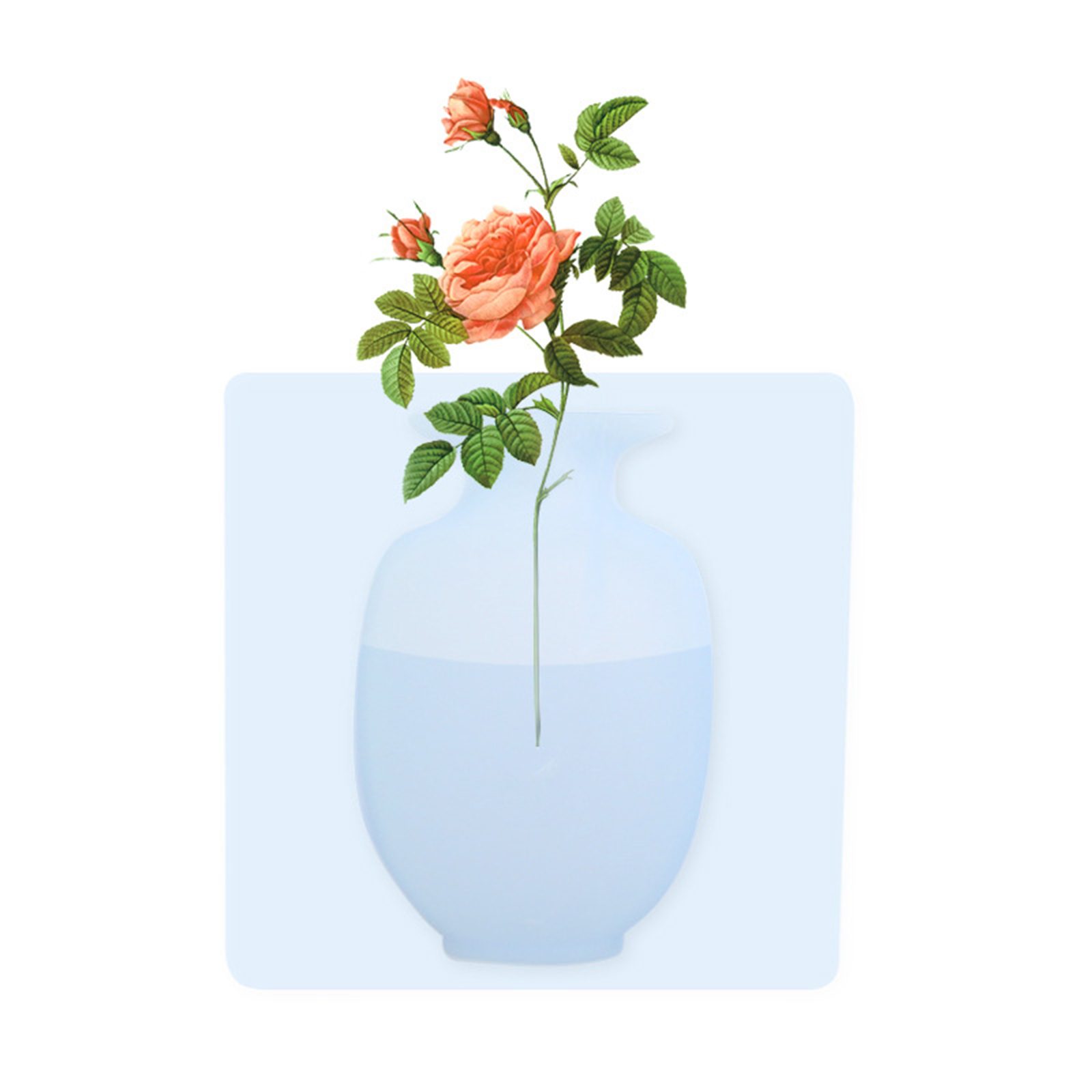 Planteur d&#39;intérieur suspendu en plastique, couvercle de fleurs, rond, boîte de rangement, DIY, 1 pièce: BLEU CIEL